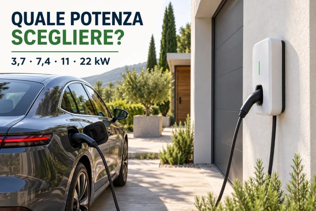 Come scegliere la potenza della wallbox: 3,7, 7,4, 11 o 22 kW?
